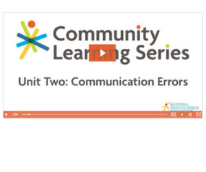 Community Learning Series: Unit Two: Communication Errors: Unconscious Bias and Microaggressions
