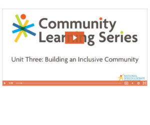Community Learning Series: Unit Three: Building an Inclusive Community