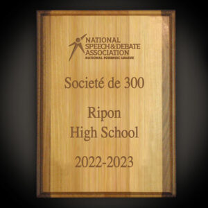 Club Award 2023 Plaque