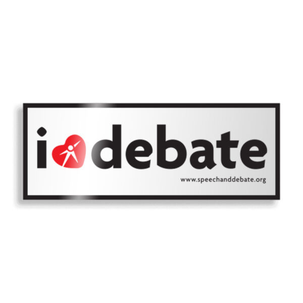 I Heart Debate Sticker