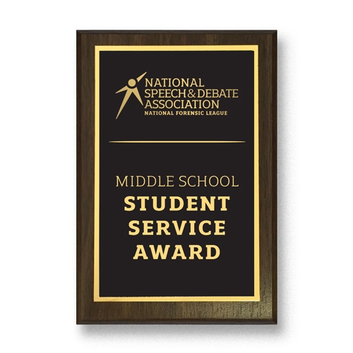 Student Service Award Plaque