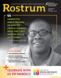 Rostrum Magazine Cover February/March 2019