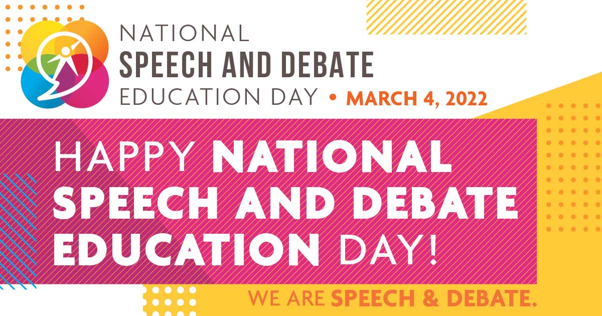 Happy National Speech and Debate Education Day!