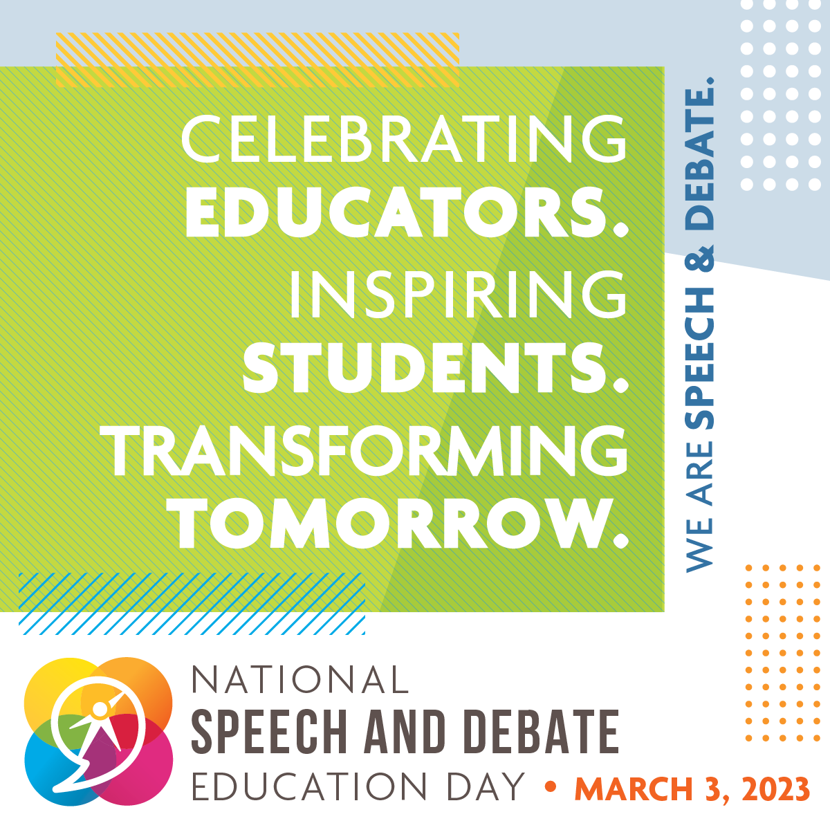 2023 National Speech and Debate Education Day Celebrating