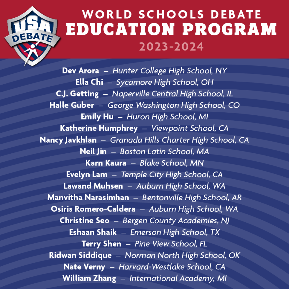 USA Debate National Speech & Debate Association