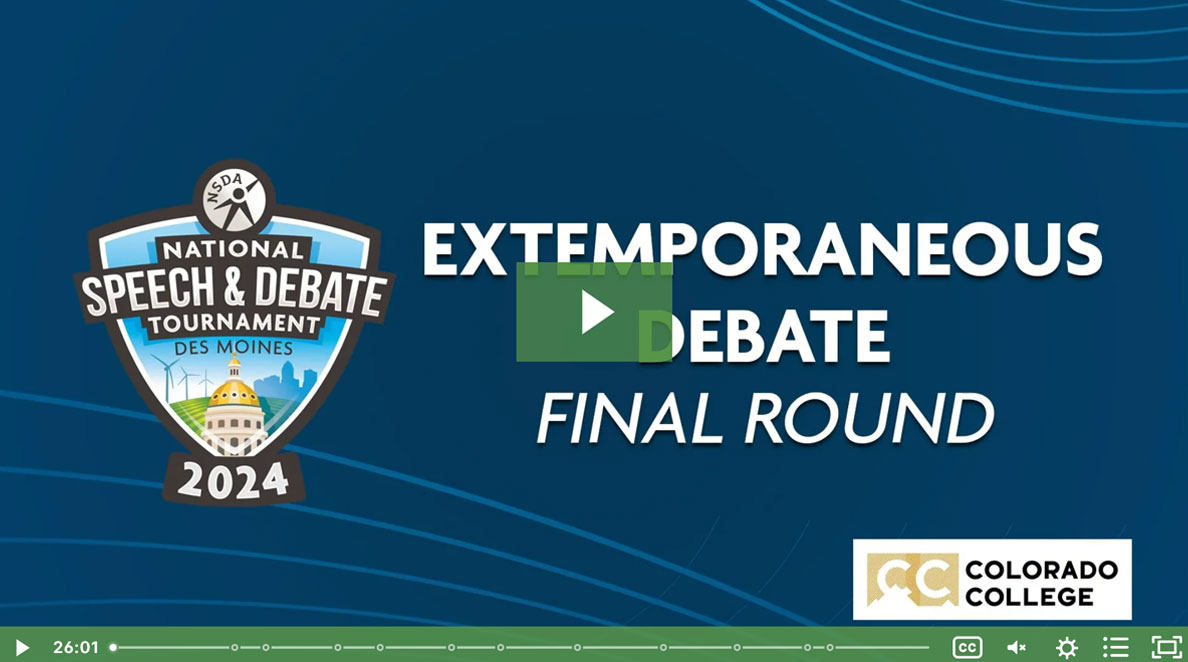 Extemporaneous Debate Final Round 2024