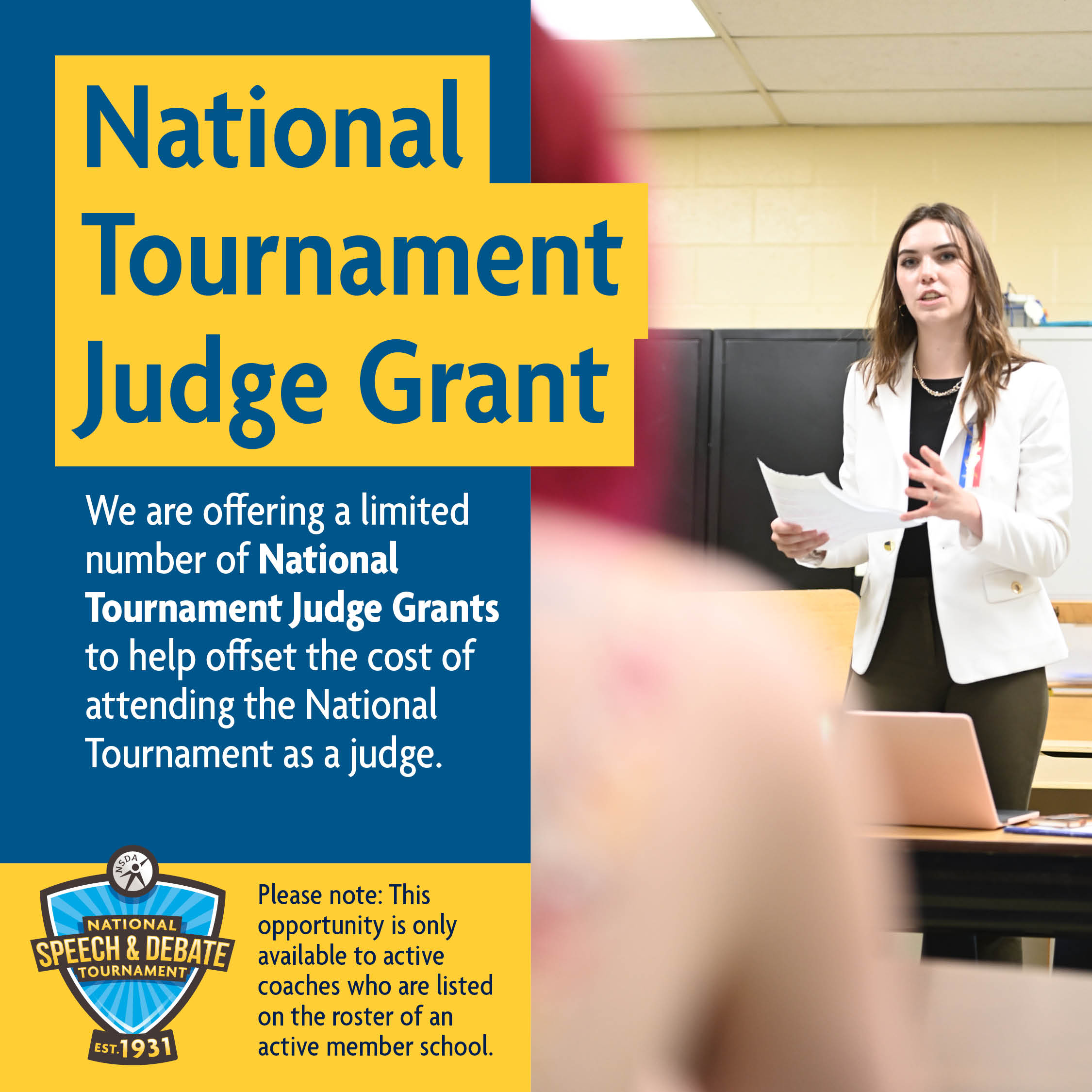 National Tournament Judge Grant