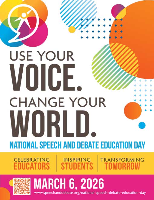 2026 National Speech and Debate Education Day Poster