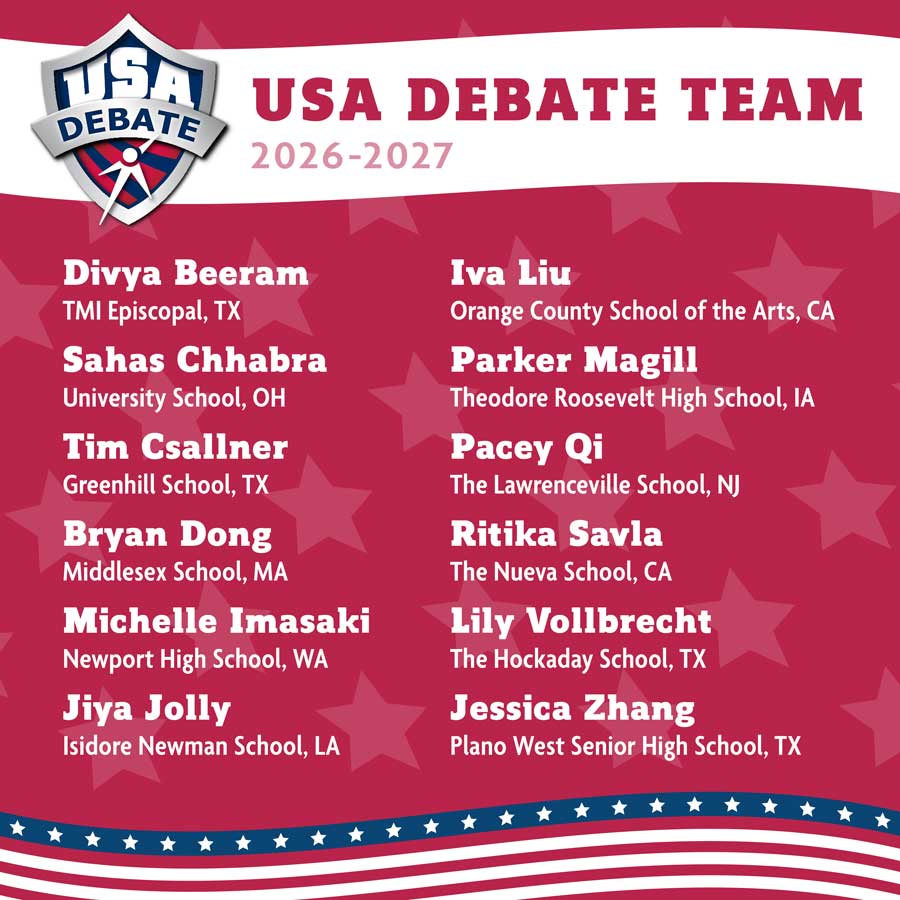 2026-2027 USA Debate Team
