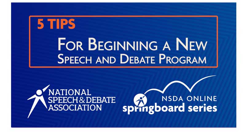 5 Tips For Beginning a New Speech and Debate Program