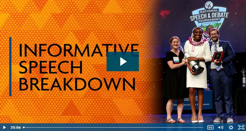 Advanced Informative Speaking Breakdown