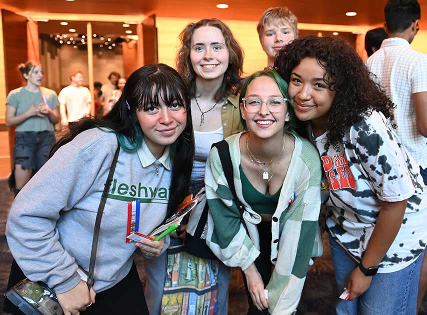 Group of students posing together Group of students posing together