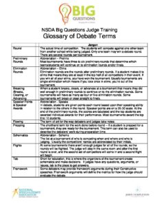 Comunista apoyo Elevado Big Questions Judge Training – Jargon | National Speech & Debate Association Comunista apoyo Elevado Big Questions Judge Training – Jargon | National Speech & Debate Association
