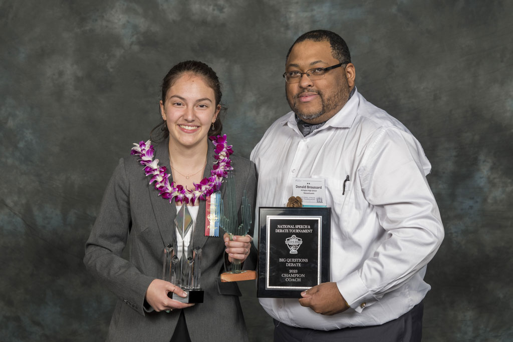 Isobel Maksoudian from Arlington High School in Massachusetts
Coached by Donald H. Broussard, Jr.