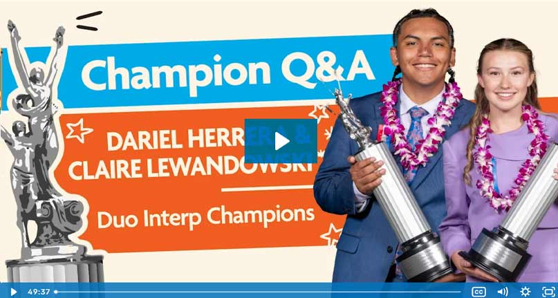 Champion Q&A: Dariel and Claire