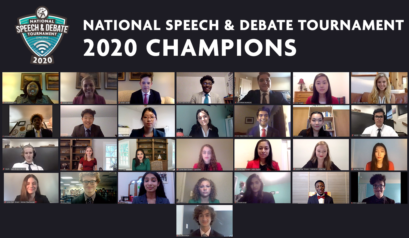 2020 National Champions  National Speech & Debate Association