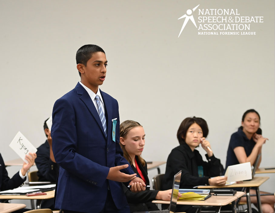 Students competing in Congress at the National Tournament