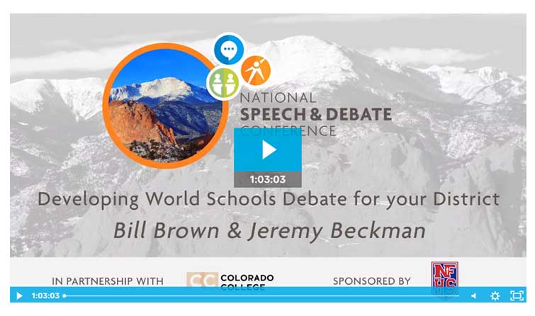 Developing World Schools Debate for your District