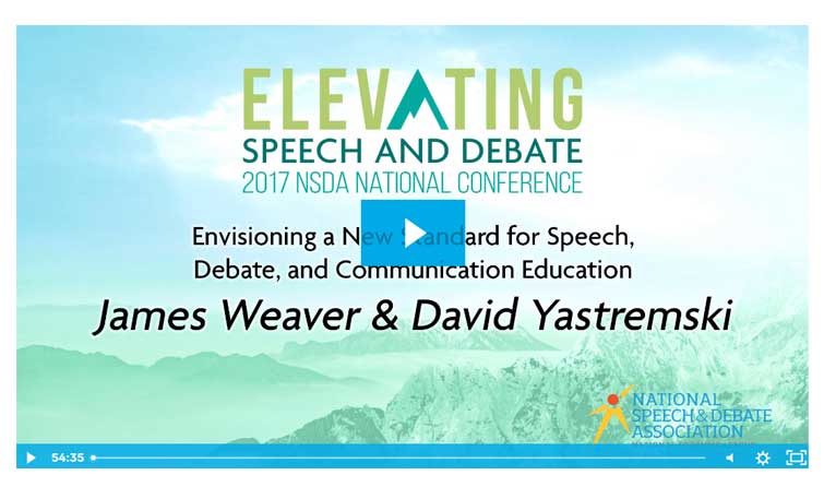 Envisioning a New Standard for Speech, Debate, and Communication Education