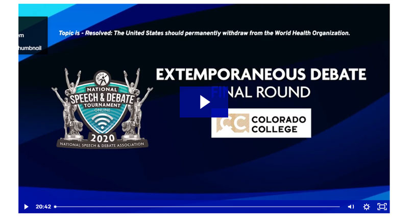 Extemporaneous Debate Final Rounds