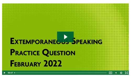 Extemp Practice Questions 2022 February