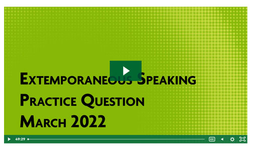 Extemp Practice Questions 2022 March