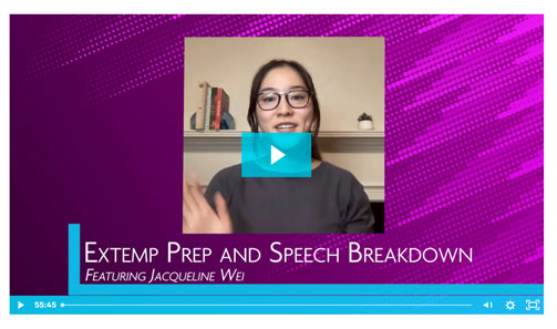 Extemp Prep and Speech Breakdown: Featuring Jacqueline Wei