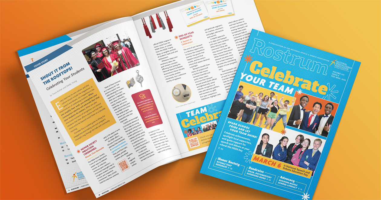 Rostrum is the official magazine of the National Speech & Debate Association