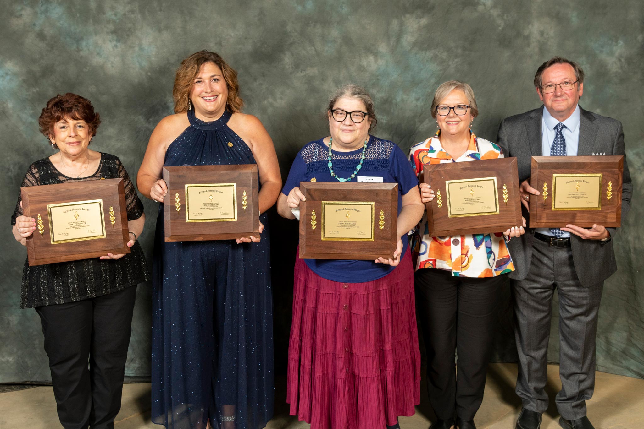 2022 Hall of Fame Inductees - Josette Surratt, Jennifer Jerome, Sheryl Kaczmarek, Karen Wilbanks, Michael Patterson 2022 Hall of Fame Inductees - Josette Surratt, Jennifer Jerome, Sheryl Kaczmarek, Karen Wilbanks, Michael Patterson