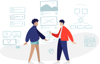 Two People Discussing Hiring Two People Discussing Hiring