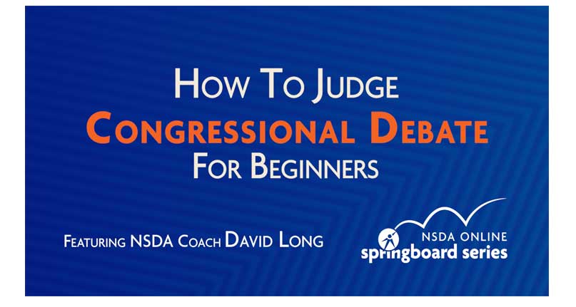 How to Judge Congressional Debate for Beginners