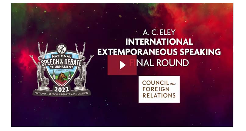 International Extemp Final Round 2022