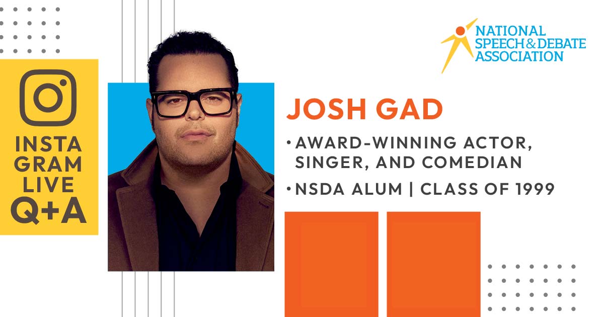 Josh Gad: Award-Winning Actor, Singer, and Comedian - NSDA Alum | Class of 1999