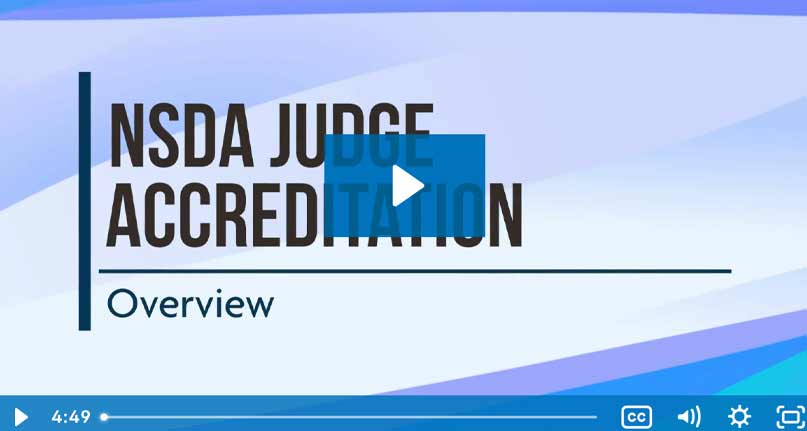 NSDA Judge Accreditation