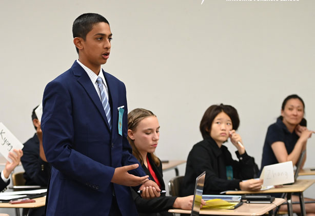 Students competing in Congress at the National Tournament