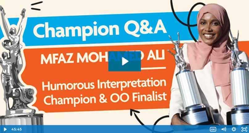 Champion Q+A – Mfaz Mohamed Ali