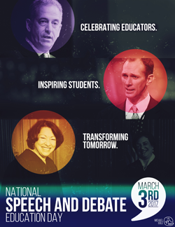 National Speech and Debate Education Day Poster