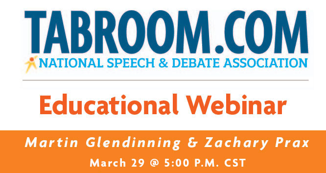 Educational Webinar: How to Register for Nationals on Tabroom.com