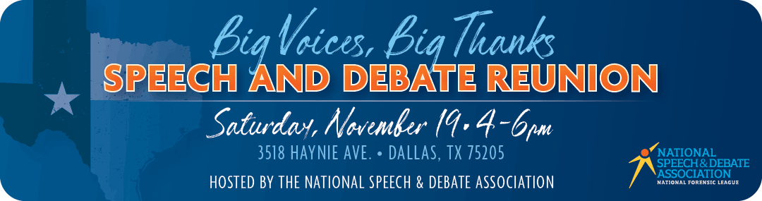 Big Voices, Big Thanks: Speech and Debate Reunion