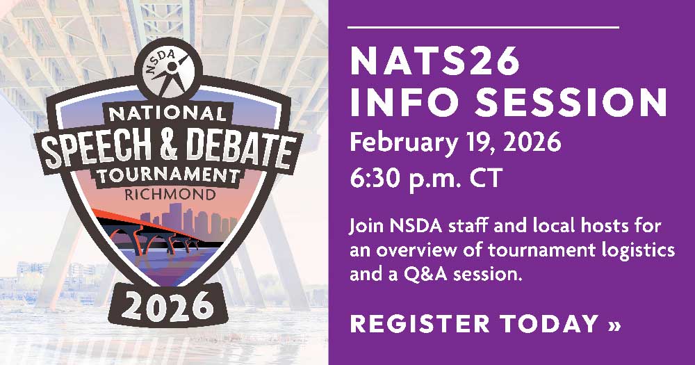Nats 26 Info Session: February 19, 2026 - 6:30 p.m. CT