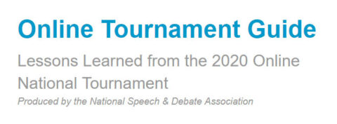 Online Tournaments | National Speech & Debate Association