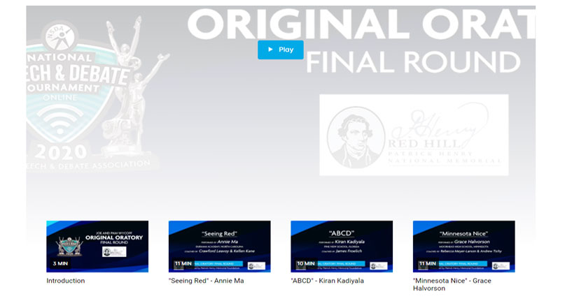 Original Oratory Final Round
