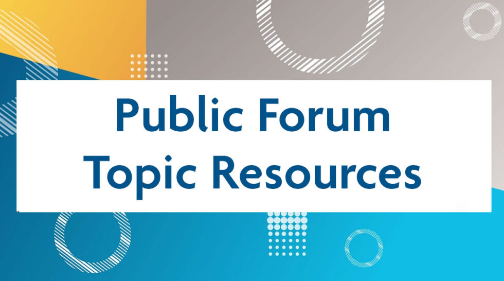 Topic Resources Self-Guided Student Learning | National Speech & Debate Association