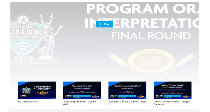 Program Oral Interpretation Finals