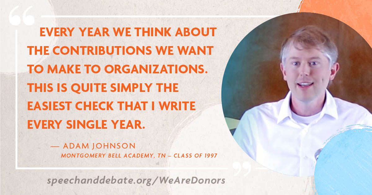 Adam Johnson - Every year we think about the contributions we want to make to organizations. This is quite simply the easiest check that I write every single year. Adam Johnson - Every year we think about the contributions we want to make to organizations. This is quite simply the easiest check that I write every single year.