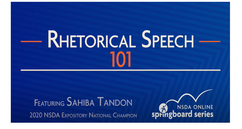 Rhetorical Speech 101