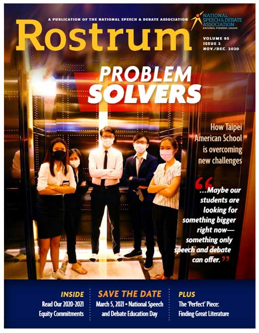 Rostrum: Problem Solvers Volume 95, Issue 2 Nov/Dec 2020