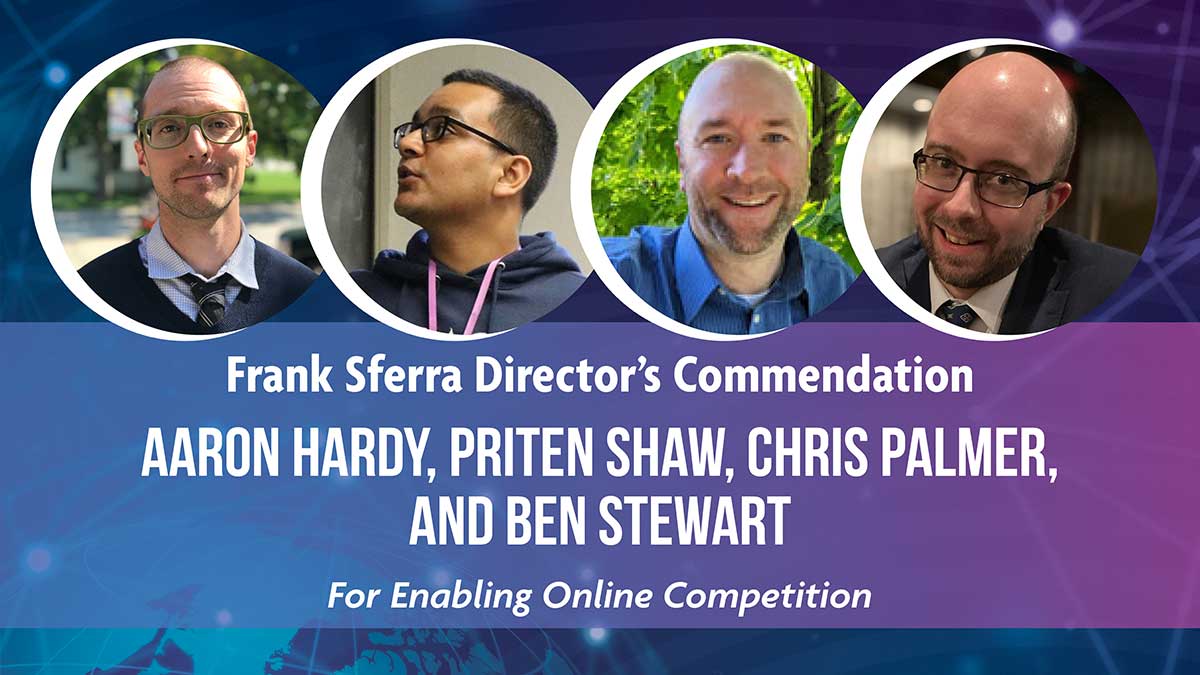 Frank Sferra Director's Commendation - Aaron Hardy, Priten Shaw, Chris Palmer, And Ben Stewart Frank Sferra Director's Commendation - Aaron Hardy, Priten Shaw, Chris Palmer, And Ben Stewart