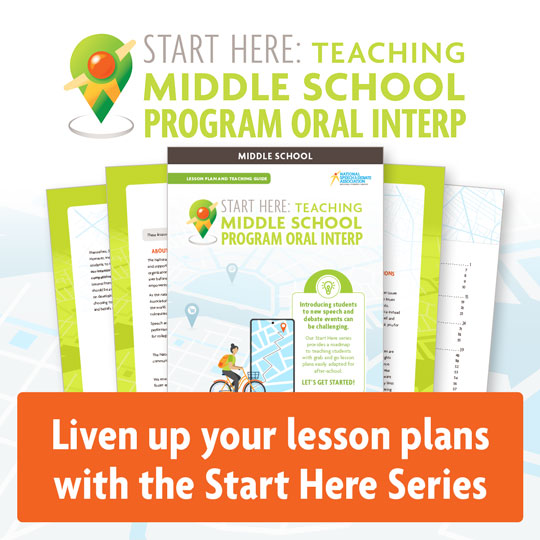 Start Here: Teaching Middle School Program Oral Interp