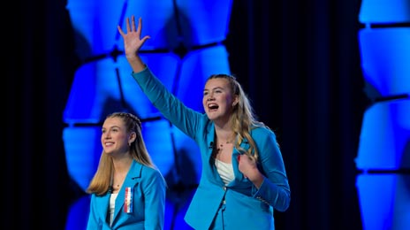 Two students performing during the  National Tournament